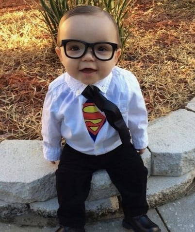 baby clark kent halloween costume