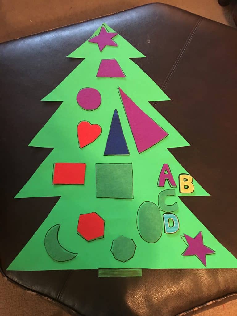 Preschool Christmas Activities: Shape Tree