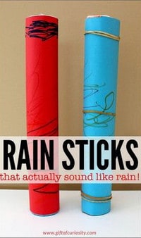 rain sticks arts and crafts ideas for kids