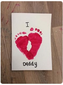 Valentine Footprint activity for preschoolers