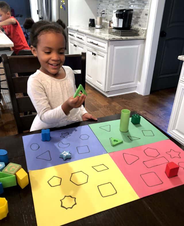 Shape Activities For Toddlers Color and Shape Sorting!