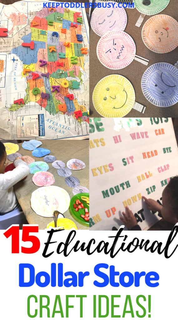 Budget moms this is for you! These educational dollar store crafts ideas will promote a fun learning environment. Dollar Tree crafts are a perfect activity