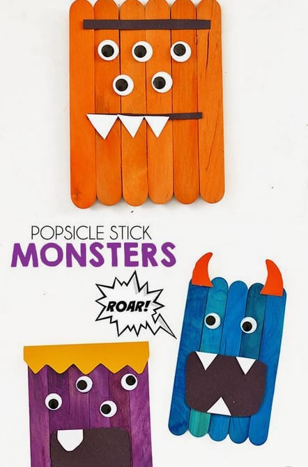 popsicle stick monsters