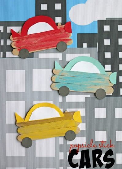 popsicle stick cars