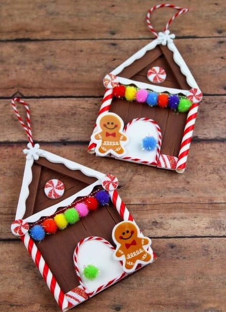 Popsicle Stick Gingerbread house