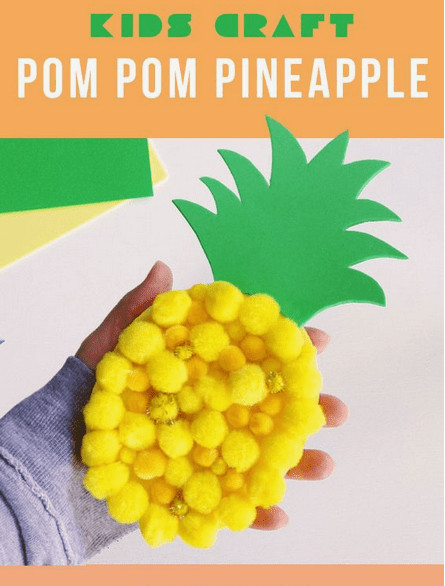 pineapple pom pom project