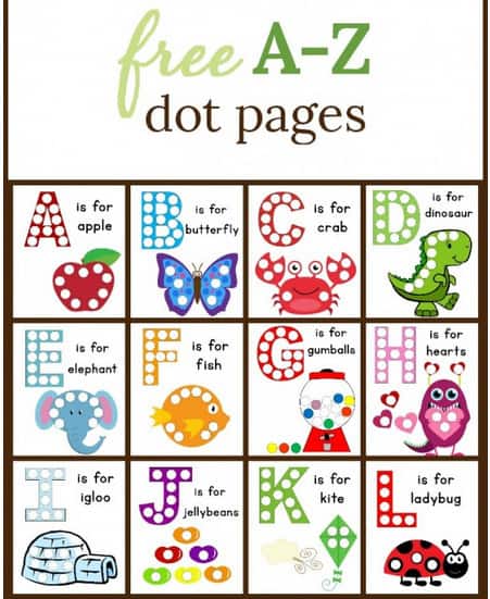 Our Favorite Free Dot Marker Printables And Dot Art Ideas