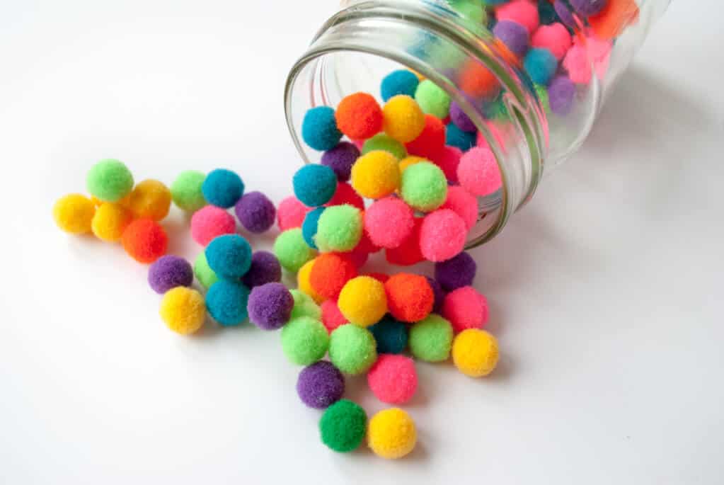 Glitter Pom Poms - Crafts for Kids and Fun Home Activities