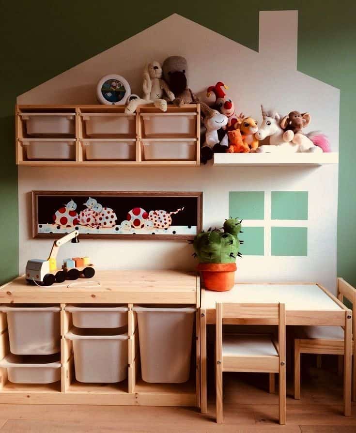 Messy Play Space Into An Organized and Safe Play Haven For Kids. Small Playroom designs and, playroom storage ideas, too. Playroom Organization is key!