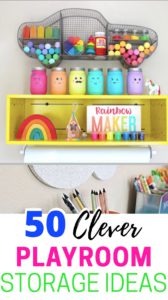 Mommy Experts Share 50 Playroom Ideas That Will Turn Your Child's Messy Play Space Into An Organized and Safe Play Haven For Kids. Small Playroom designs and, playroom storage ideas, too. Playroom Organization is key!