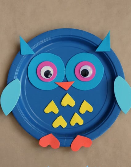 Paper Plate Owl Crafts
