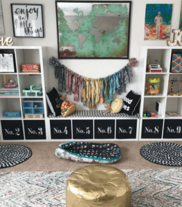 Mommy Experts Share 50 Playroom Storage Ideas That Will Turn Your Child's Messy Play Space Into An Organized and Safe Play Haven For Kids. Small Playrooms Too.