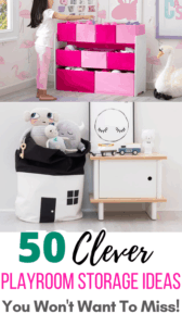 Mommy Experts Share 50 Playroom Ideas That Will Turn Your Child's Messy Play Space Into An Organized and Safe Play Haven For Kids. Small Playroom designs and, playroom storage ideas, too. Playroom Organization is key!