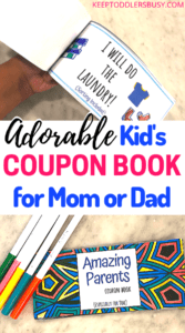 A Great Gift For Mom or Dad!This Amazing Parent's Coupon Book Gift Ideas is just absolutely GENIUS! This Mother's or Father's Day Gift From Kid's is a perfect keepsake crafts gift. Try out this coupon book for mom or dad