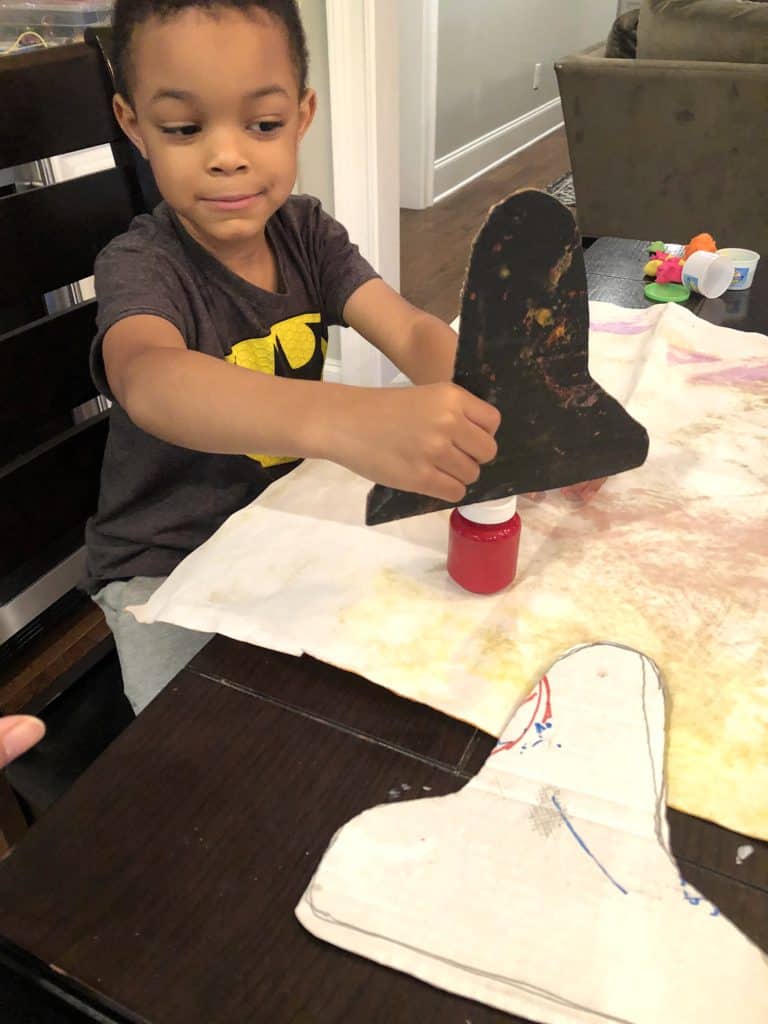 This super cool space crafts for kids is so fun! Solar system crafts, rocket crafts, galaxy crafts, you name it, nothing will beat this rocket activity!  It can be included as space crafts for toddlers, space crafts for preschoolers, and space crafts for kids pf older ages.