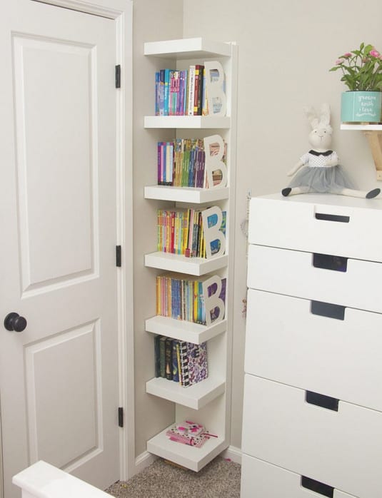 50 Clever Kids Bedroom Storage Ideas, Childrens Corner Bookcase Plans