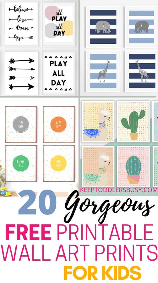 Kid's Wall Art Prints & Playroom Wall Decor