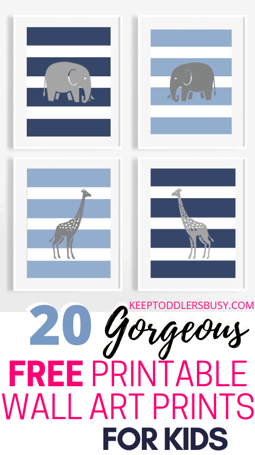 These Free Wall Art Printables are Simply Gorgeous and Super Useful for any playroom design, nursery, or kids room decor. Use for kids,  playroom ideas, or nursery ideas.