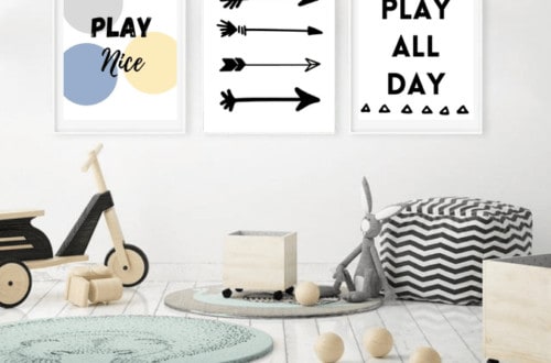 These Free Wall Art Printables are Simply Gorgeous and Super Useful for any playroom design, nursery, or kids room decor. Use for kids, playroom ideas, or nursery ideas.