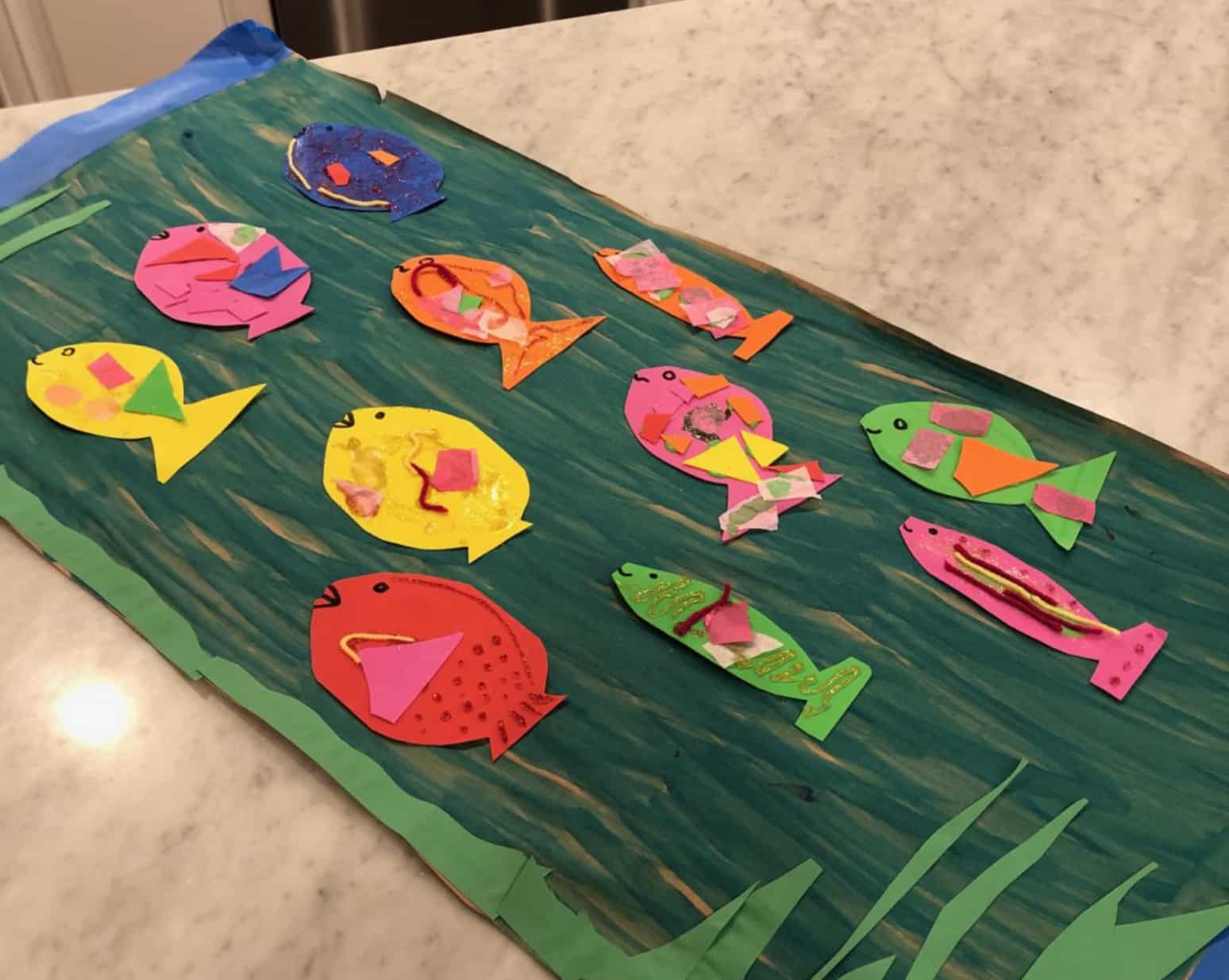 Fish Crafts For Kids: Brown Paper Fish Tank