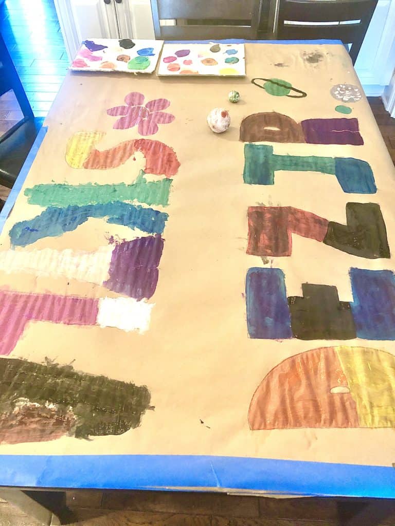 This Giant Name Preschool Activity Will Be An Absolutely Hit As A Fun Preschool Or Toddler Activity! Check Out The Fun And Then Set Up Your Tot's Paint Activity
