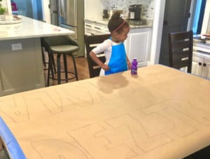 Giant Name Preschool Activity
