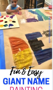 Giant Name Preschool Activity