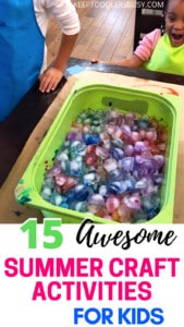 Check Out These Awesome List Of Summer Craft Activities For Kids From The Top Activity Mom Bloggers! Check Out The Fun And Then Set Up Your Toddler's Paint Activity with an awesome toddler craft