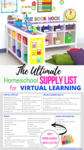 Looking For A Complete Homeschool Supply List With Virtual Learning In Mind? Then Check Out This Must Have Supplies List For Virtual Home Schooling The Kids!
