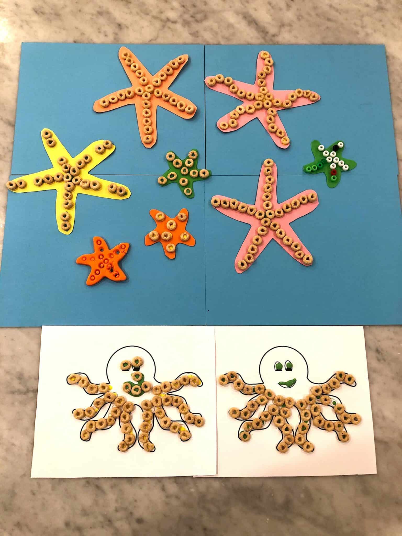 sea animals crafts fine motor | Keep Toddlers Busy