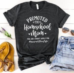 Home school tshirts are A Must Have To Celebrate The Coming School Year! Looking For A Complete Homeschool Supply List With Virtual Learning In Mind? Then Check Out This Must Have Supplies List For Virtual Home Schooling The Kids!