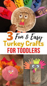 3 Amazing and Simple Thanksgiving Crafts for Toddlers That Your Child will Truly Enjoy. These activities double as learning activities as well.