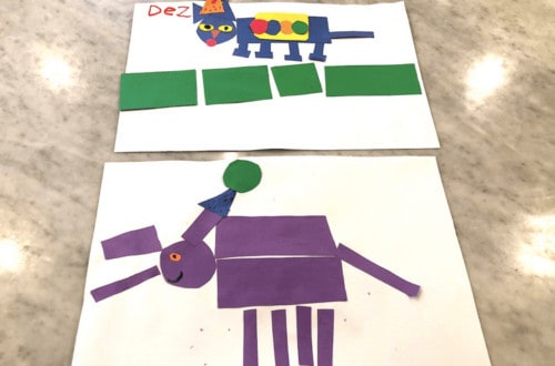 preschool shape activities elephant and pete the cat