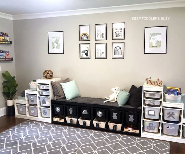 Our Ikea Playroom Storage Makeover Reveal - Ikea Wall Storage Ideas