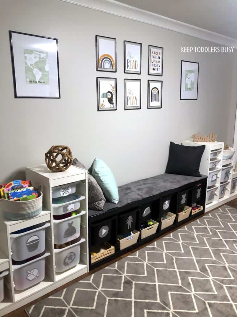 Playroom deals shelving ikea