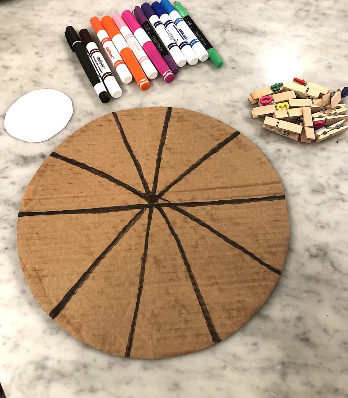 Easy Preschool Learning Activity: Clothespin Counting Wheel