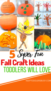 These Super Easy Fall Craft Ideas For Toddlers Will Make Autumn Enjoyable For The Entire Family! Make These Quick and Easy Fall Kids Crafts In Minutes with Supplies Found In The Home or Outside!