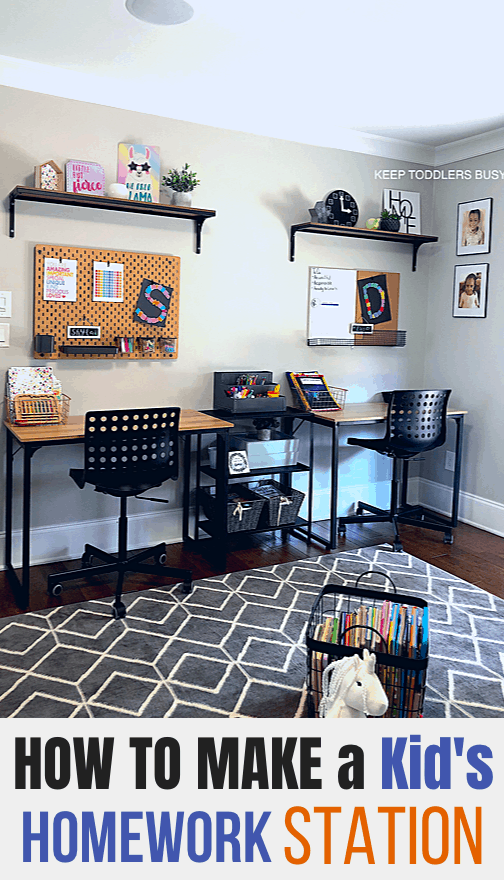 An Organized Art / Homework Station & 40+ Great Art Supplies and