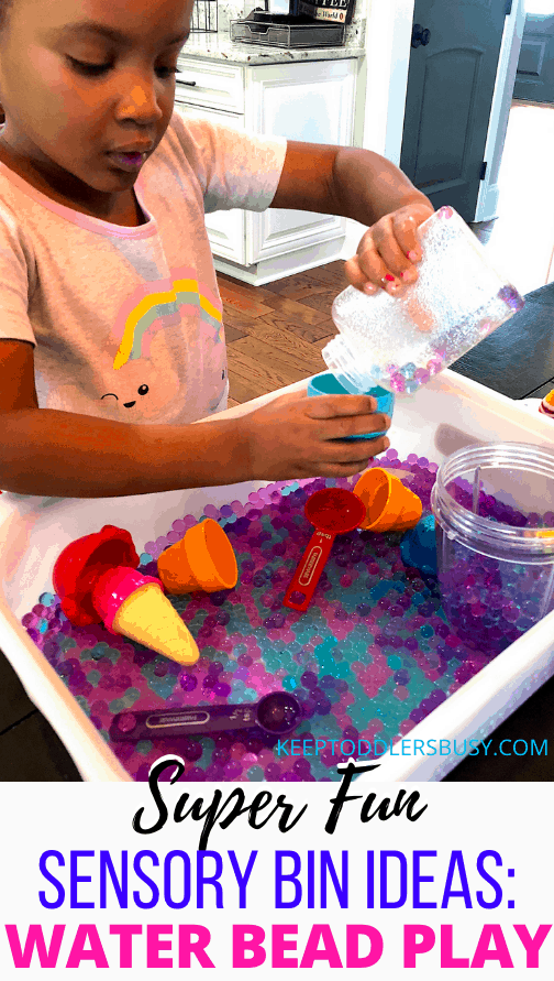 Looking for Sensory Activities That Toddlers Will Love? Well Check Out This Water Bead Sensory Bin Activity That Will Keep Your Child Occupied and Learning!