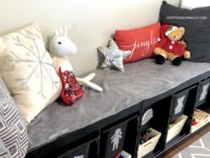 We decided to add a few subtle Christmas Decor touches to the kid's playroom and homeschool room for Holidays! This Will be a Great Place To Do Their Christmas Crafts and Christmas Games.