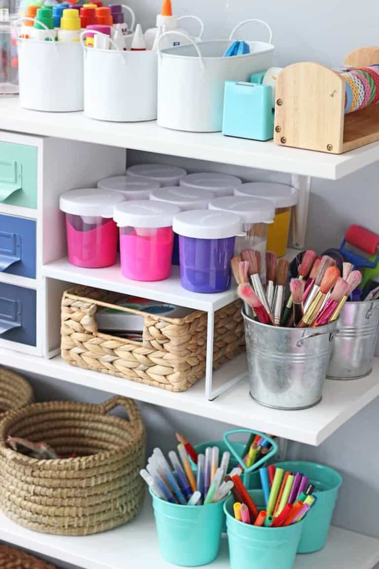 40+ Of The Best Craft Storage Ideas for Kids