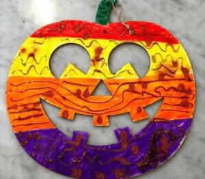 halloween craft for kindergarten pumpkin