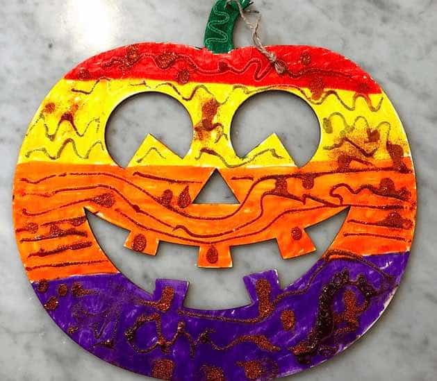 halloween craft for kindergarten pumpkin