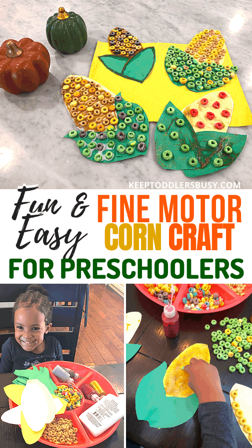 Looking for A Fun and Easy Corn Craft Preschoolers Will Love? Well Check Out This Awesome Fall Craft That Will Keep Your Child Occupied for The Season! #fallcraftsforkids #corncraft #thanksgivingcraft