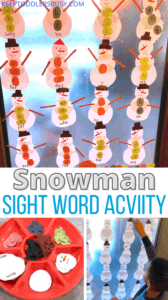Inspire a Love of Learning with This Fun Winter Sight Word Activity For Kids! Your Child Will Be Able To Build The Snowmen First, Then Match The Sight Words! #sightwordactivities #learntoread