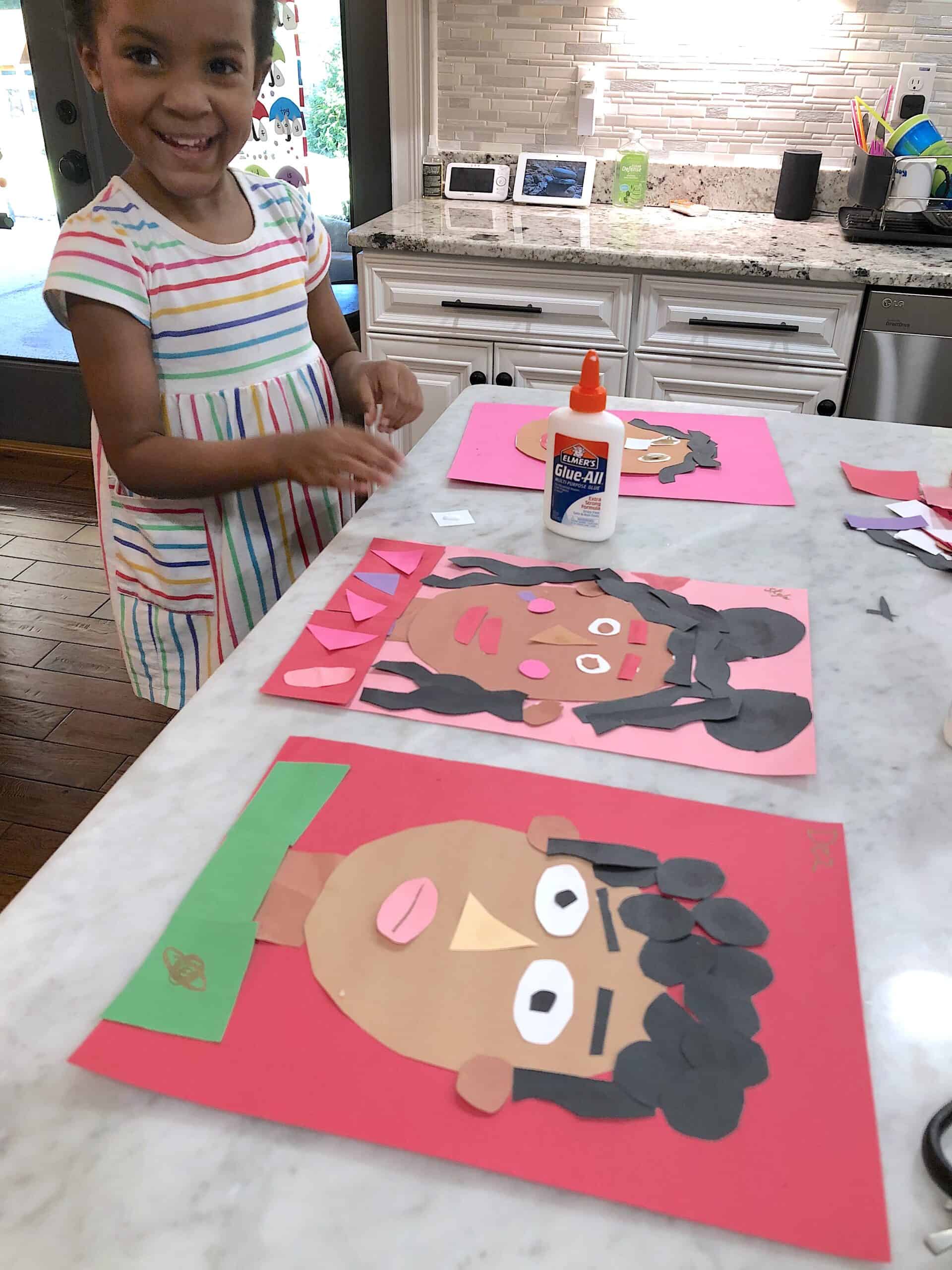 Fun Easy Preschool Portrait Activity Shape Self Portraits