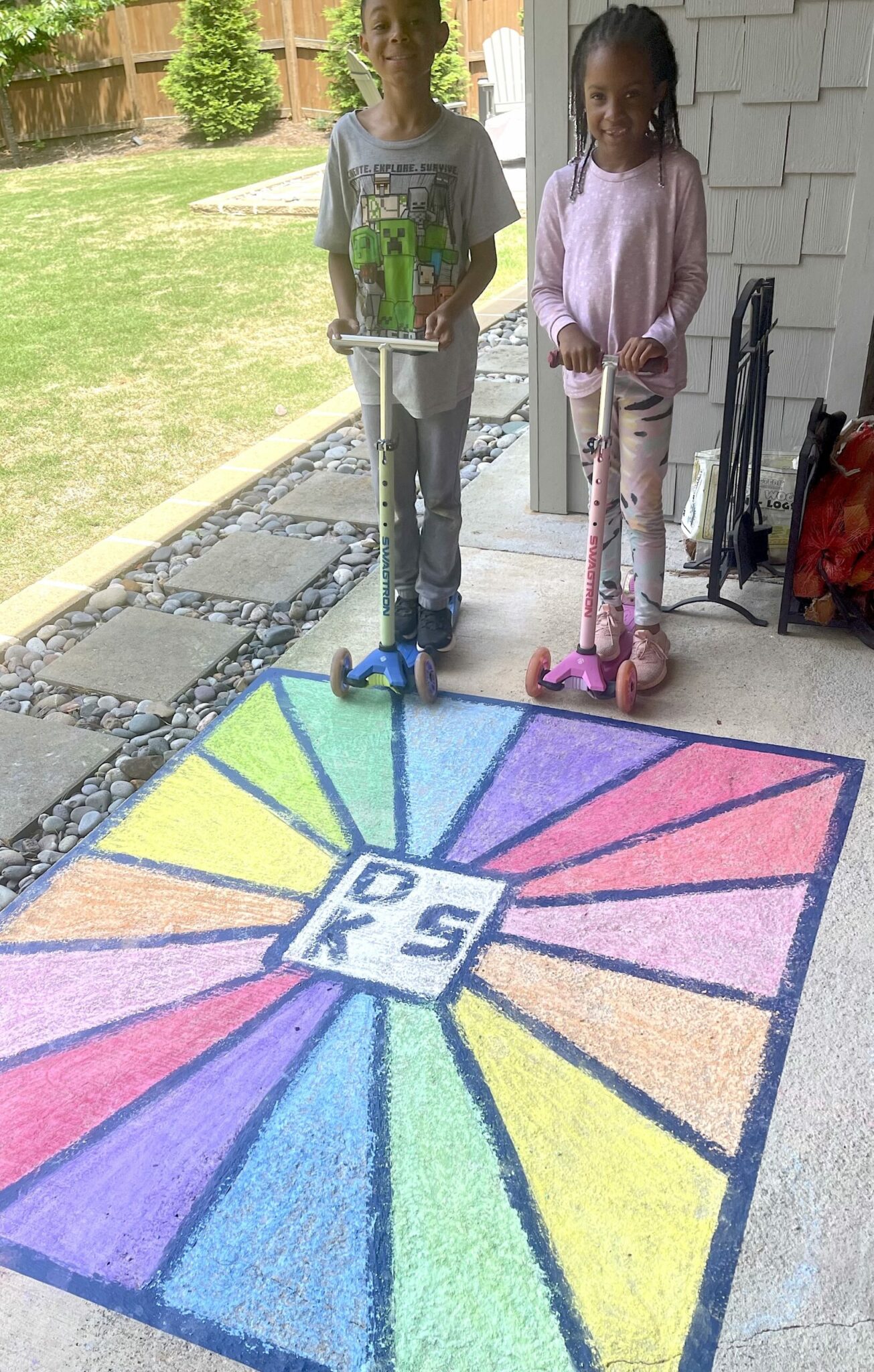 Chalk Art Idea for Kids - Toddler Approved
