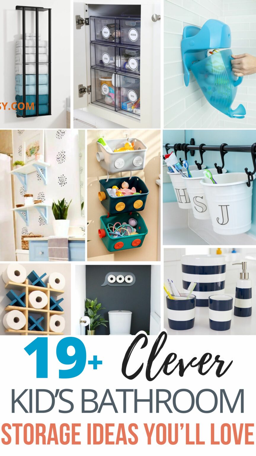 19 Clever Kids Bathroom Storage Ideas You Will Love