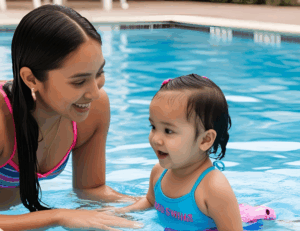 teaching toddlers to swim