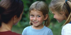 Young child being introduced to a new daycare group â€“ A teacher helping them feel comfortable